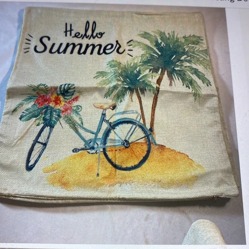 Summer pillow covers 18“ x 18“ set of 4  Farmhouse pillow case
